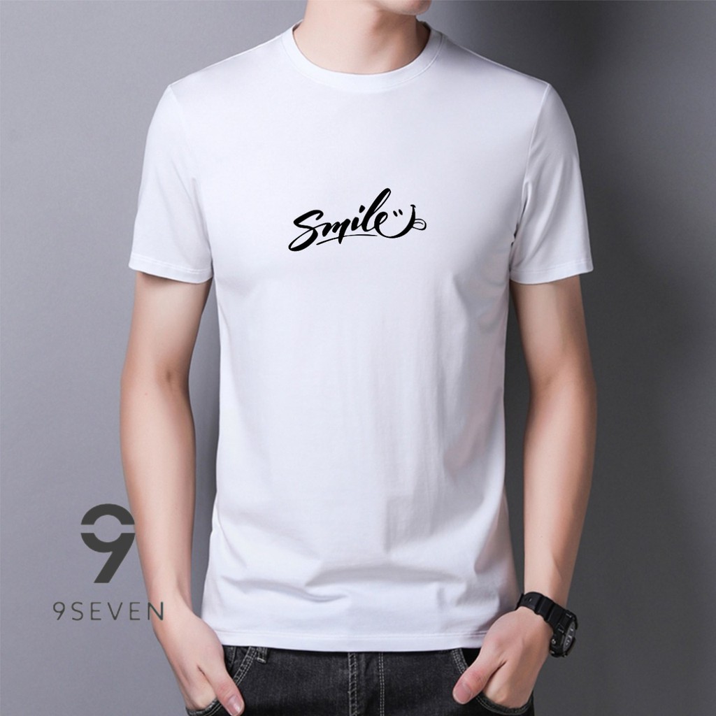 9SEVEN-BISA COD BAJU KAOS SMILE || KAOS DISTRO KEREN || KAOS BANDUNG || ATASAN MODEL KEKINIAN