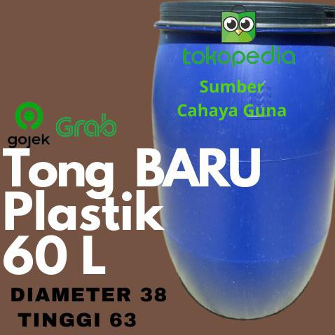 ✅Baru!! Tong BARU 60 L Liter Baru / Drum Air / Tong Sampah / Tong Biru