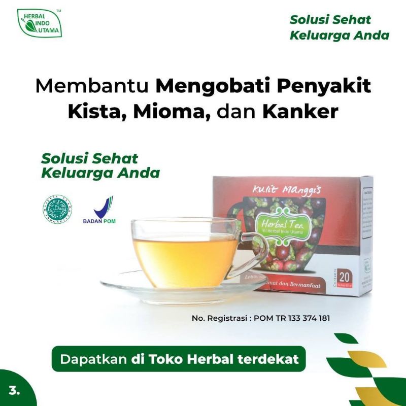 

[ASJ] Teh Herbal Kulit Manggis 20pcs untuk Rematik Diabetes Kencing Manis Herbalindo Utama