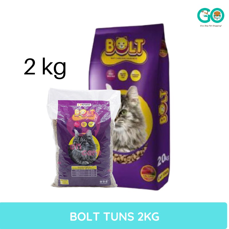 Makanan kering Kucing Bolt 2kg rasa Tuna repack Murah