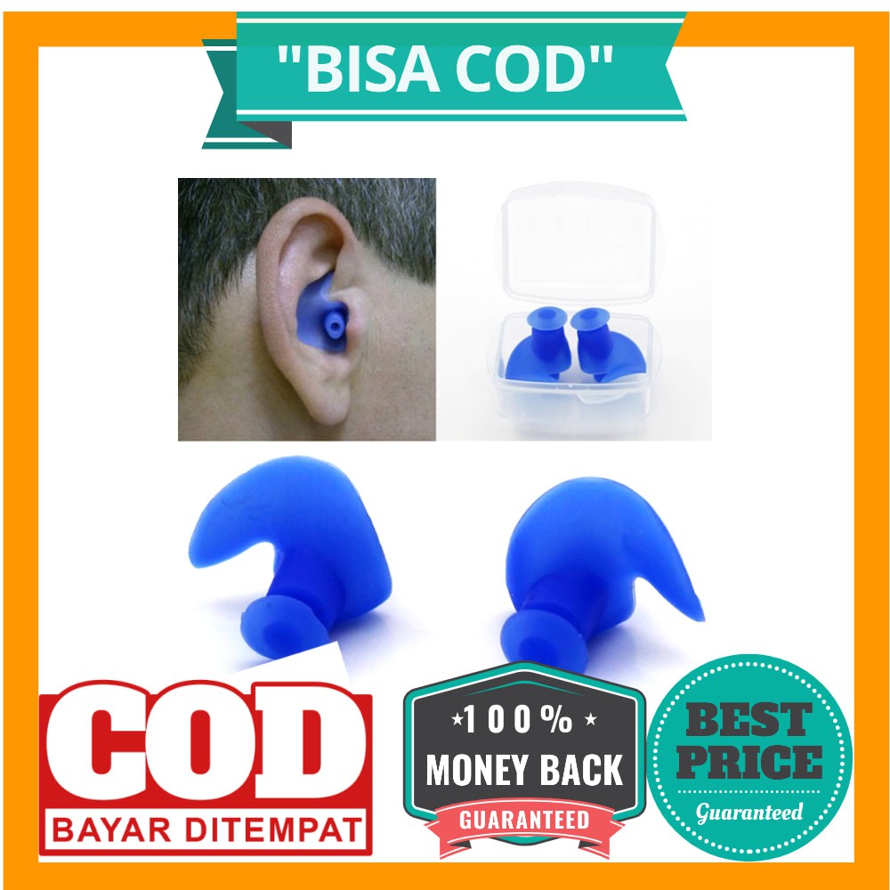 BISA COD DONG ZHUR Penutup Telinga Ear Plug Renang Anti Air - 00NT - Blue