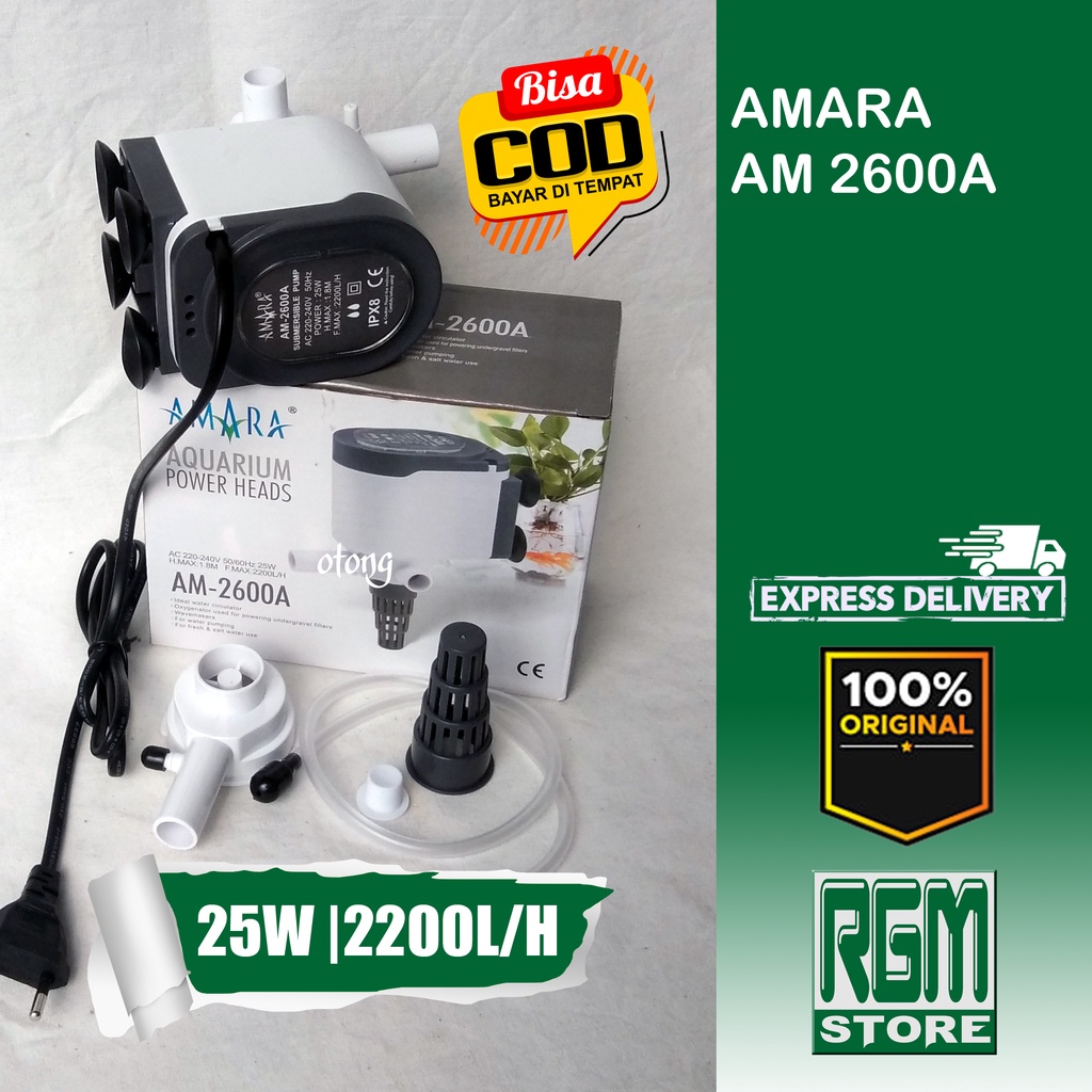 Amara AM 2600A AM 2600 AM2600 A AM2600A Mesin Pompa Power Head filter aquarium