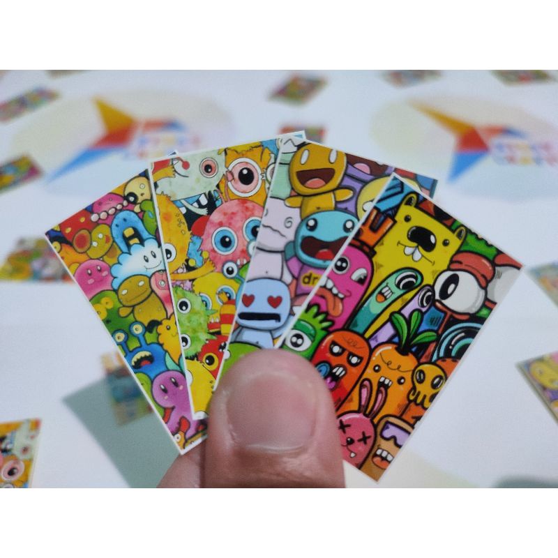 

Sticker Aesthetic Tumblr Kawai Doodle Collor 1 Wallpaper Bahan Glossy Chromo