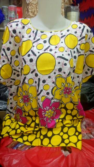 TERBARU Blus Santai Wanita Super Jumbo Motif Polkadot