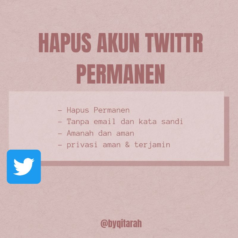 HAPUS AKUN TWIT*R