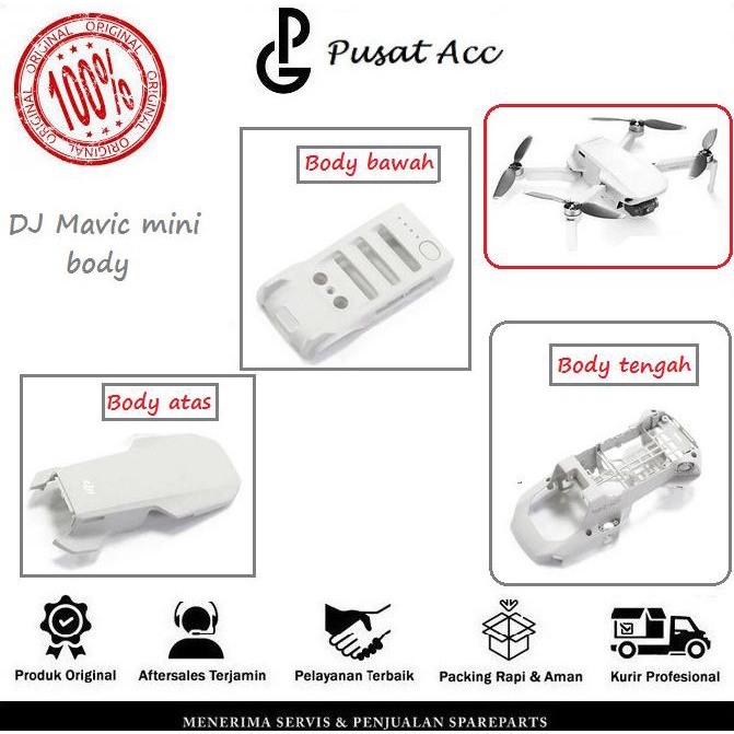 [ Promo ] Dji Mavic Mini Body Upper Shell - Dji Mavic Mini Bodi Atas - Drone Kamera Dan Aksesoris
