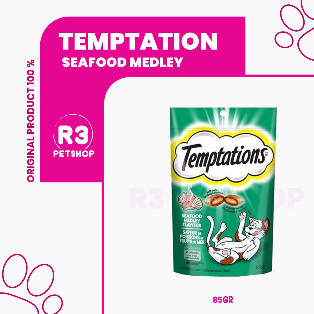 Makanan kucing Temptations 85gr Cemilan kucing sehat