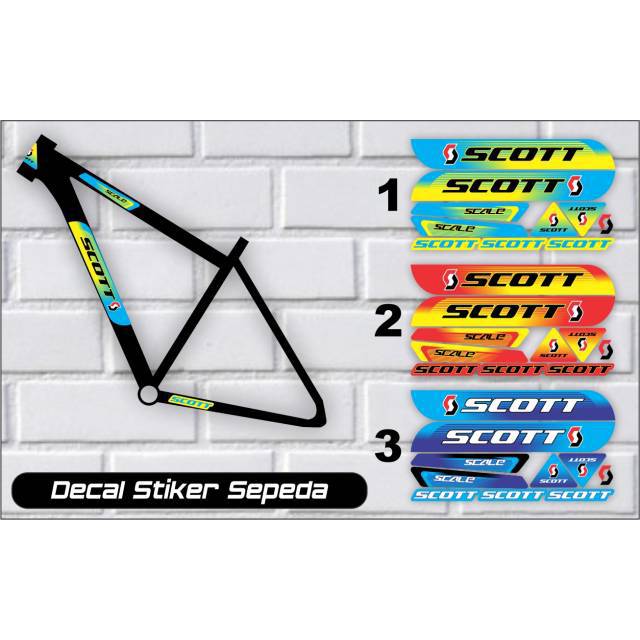 Sticker sepeda variasi scott