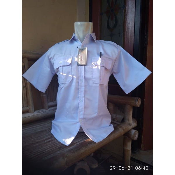 baju dinas pria/Seragam Pns Pria Putih/ Baju Kerja Atasan Pdh Pns Putih/Baju Satpam/Hem Putih Pendek