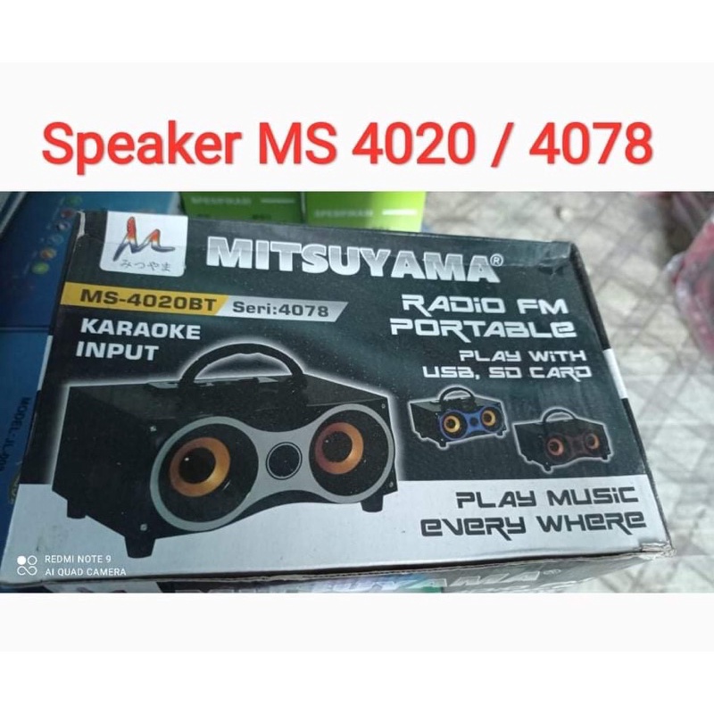 Speaker Mitsuyama + RadioFm portable 4020/4078