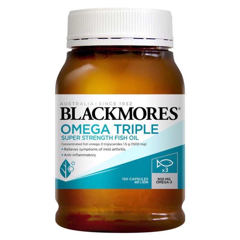 Blackmores Odourless Omega Triple Super Strength Fish Oil 150 Caps Indonesia