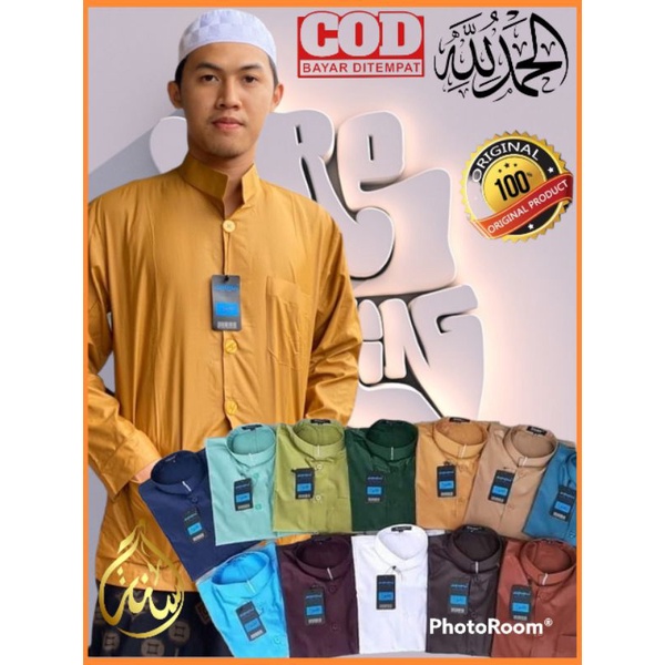 PakaianPria_Koko Ammu Asli_Baju Atasan pria_Baju muslim keren_Glosir koko ammu