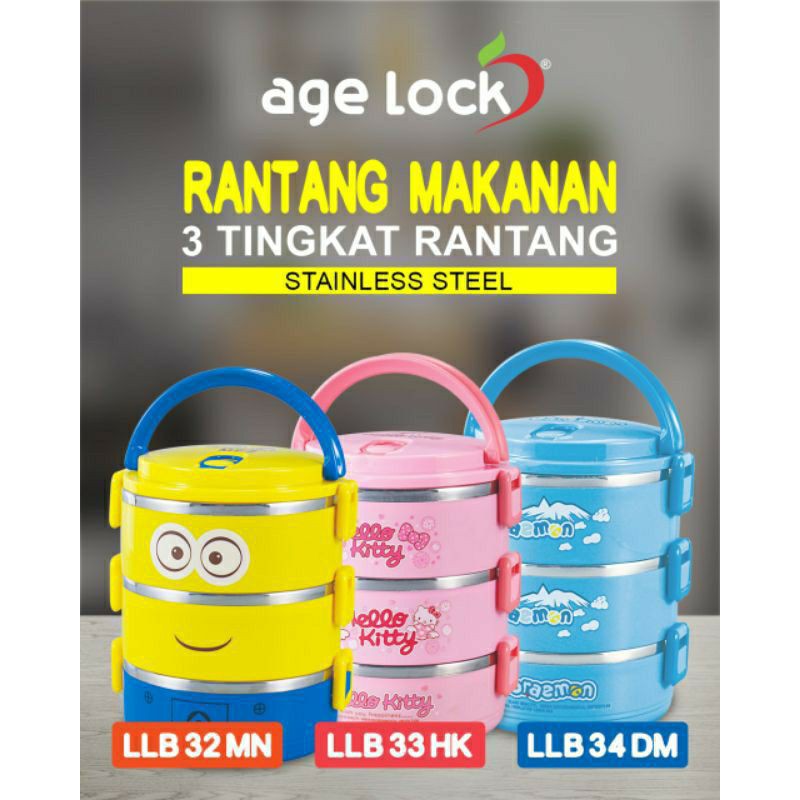Rantang Makanan Stainless Steel Age Lock