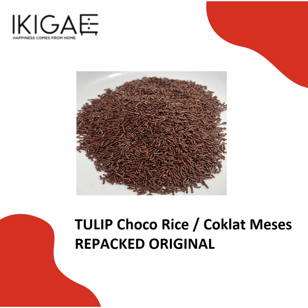 TULIP CHOCO RICE / COKELAT MESES REPACKED ORIGINAL / MINT / WARNA WARNI 500 GR