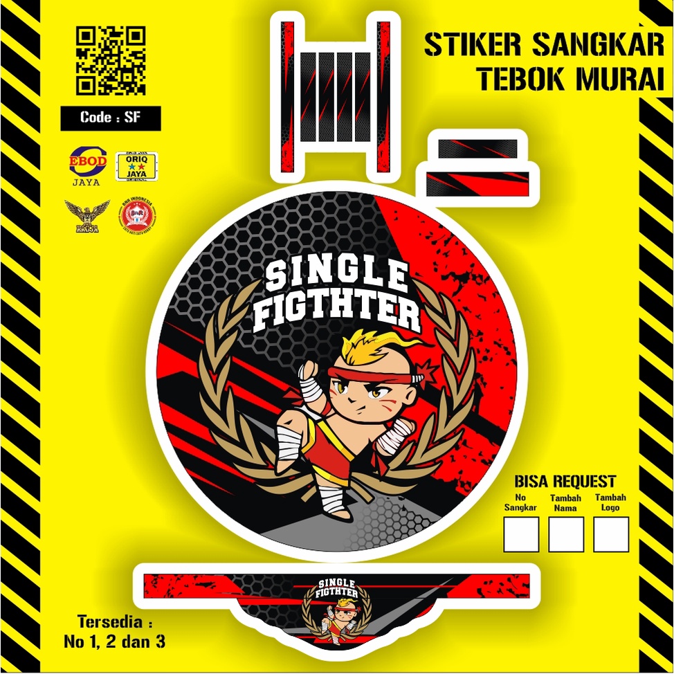 Stiker decal tebok murai stiker sangkar murai