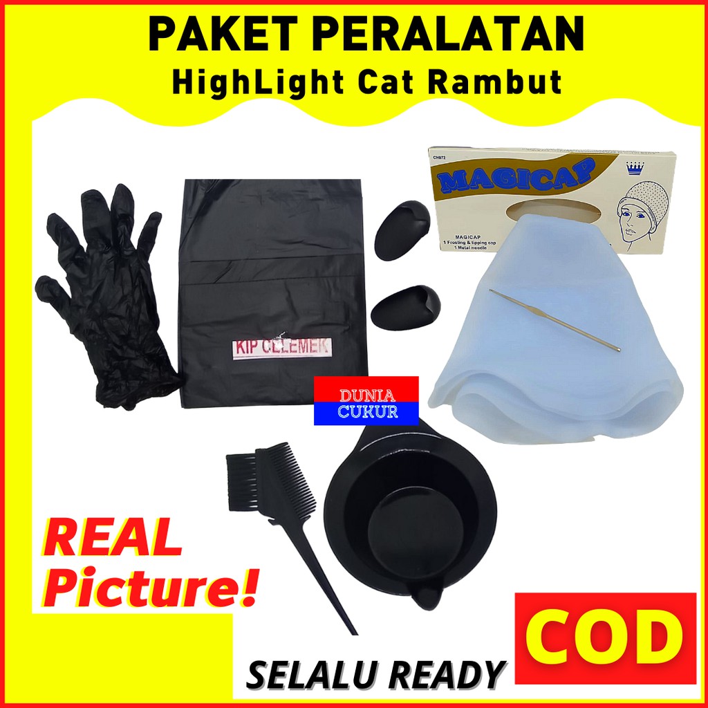 Paket Peralatan Highlight Cat Rambut