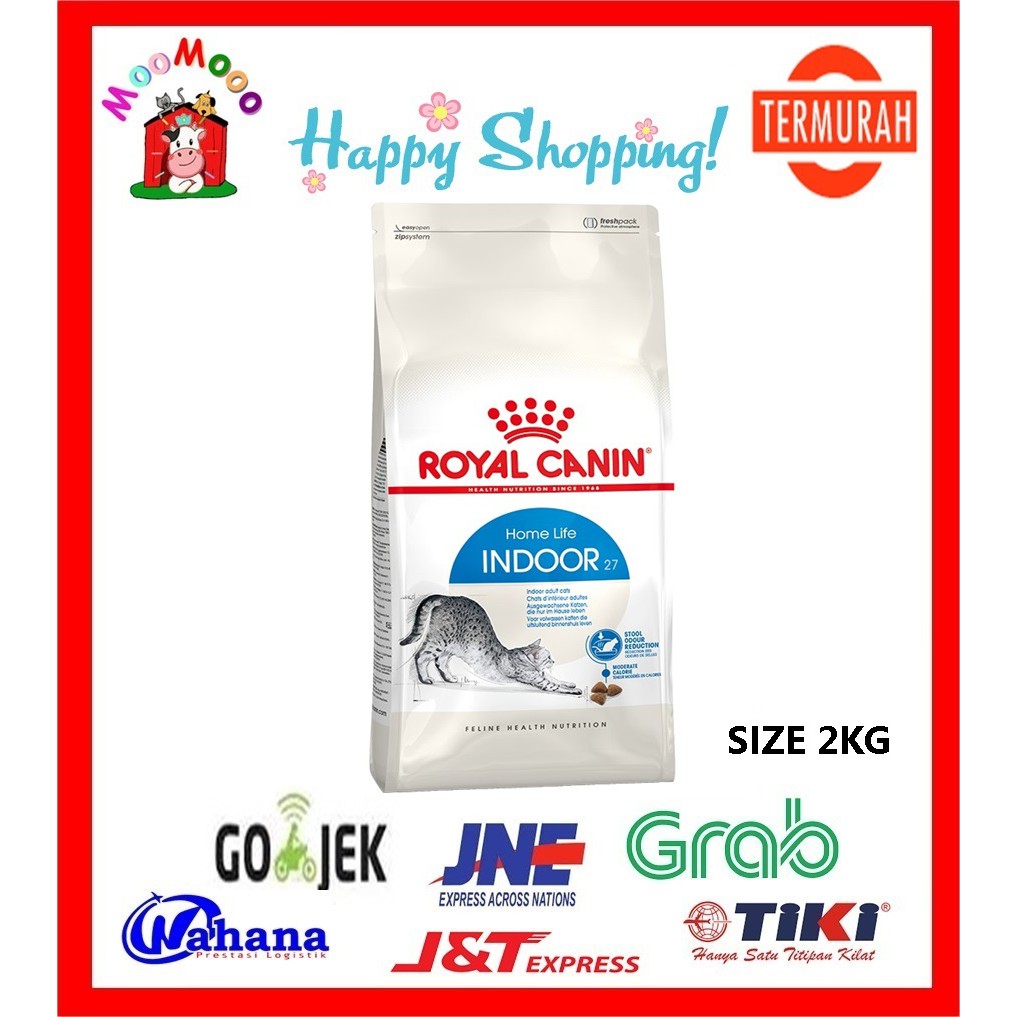 Royal Canin Indoor 27 2kg - Makanan Kucing / Cat Food (Freshpack)