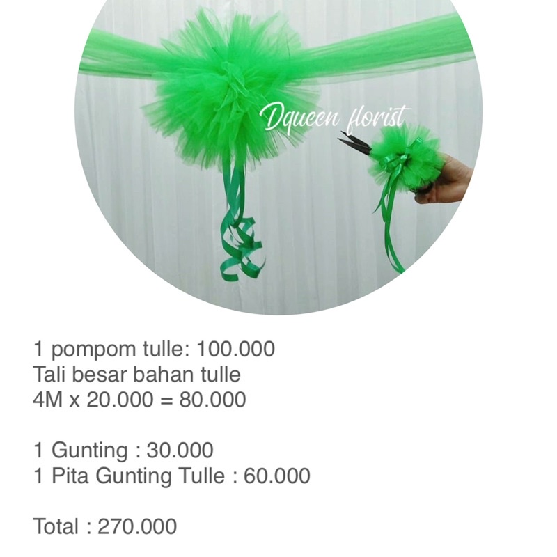 Pom Pom Premium bahan Tulle Custom