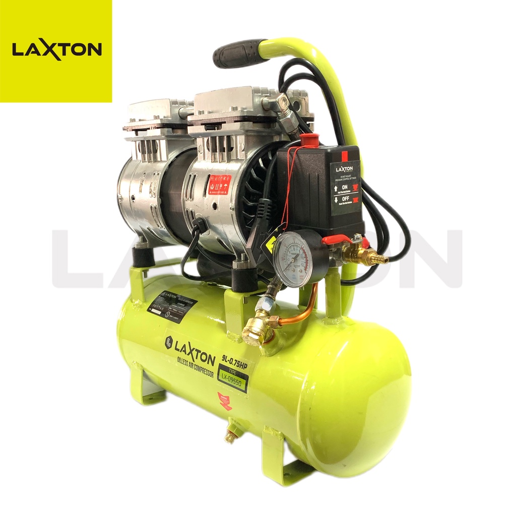 LAXTON kompresor angin SILENT OILESS 9 Liter 3/4HP MURAH LARIS LX09550