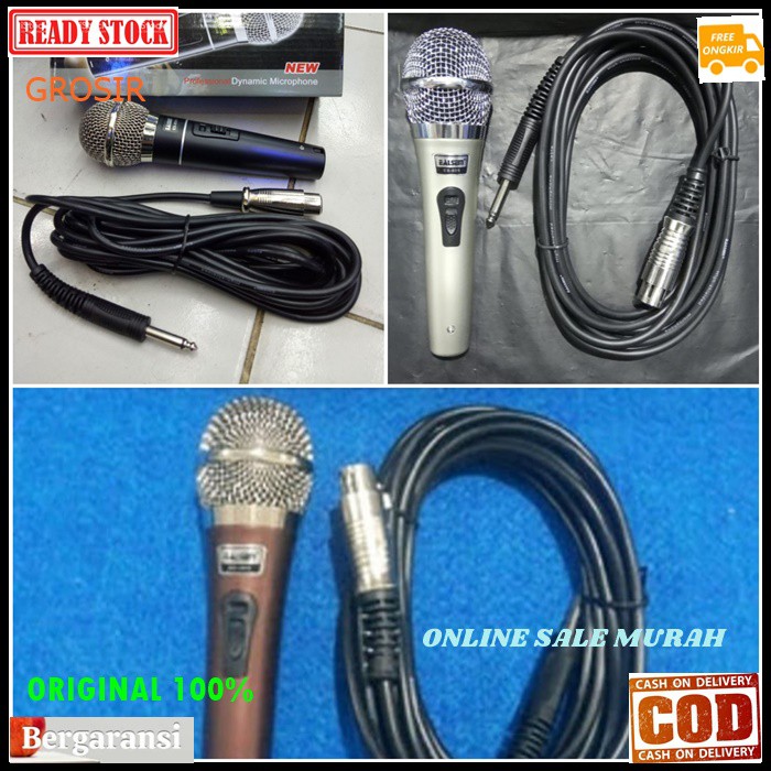 G133 Ealsem original 100% mic kabel dynamic Microphone cable karaoke mik vocal vokal profesional pro mikrophone musik music audio sistem sound system panggung dj studio G133   Tidak pakai baterai langsung colok aja  BISA DIGUNAKAN KE SEGALA ALAT AUDIO  Ba