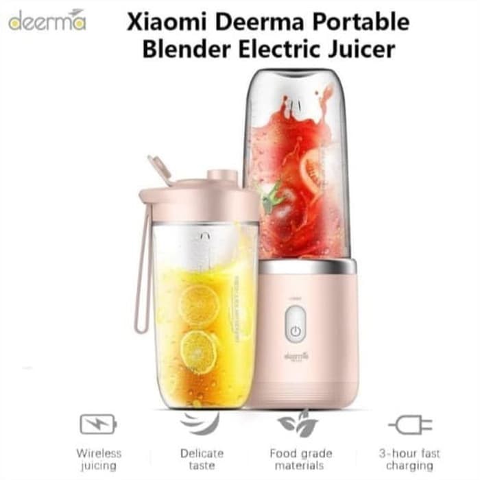 DEERMA NU05 BLENDER WIRELESS PORTABLE JUICER MIXER BUAH 400ML