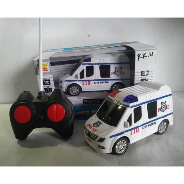 Mainan Anak  Remot  Control Mobil  Polisi City Patrol 