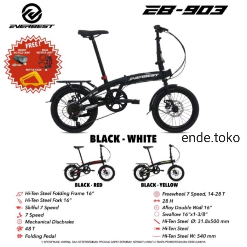 sepeda lipat everbest 903 16 inch