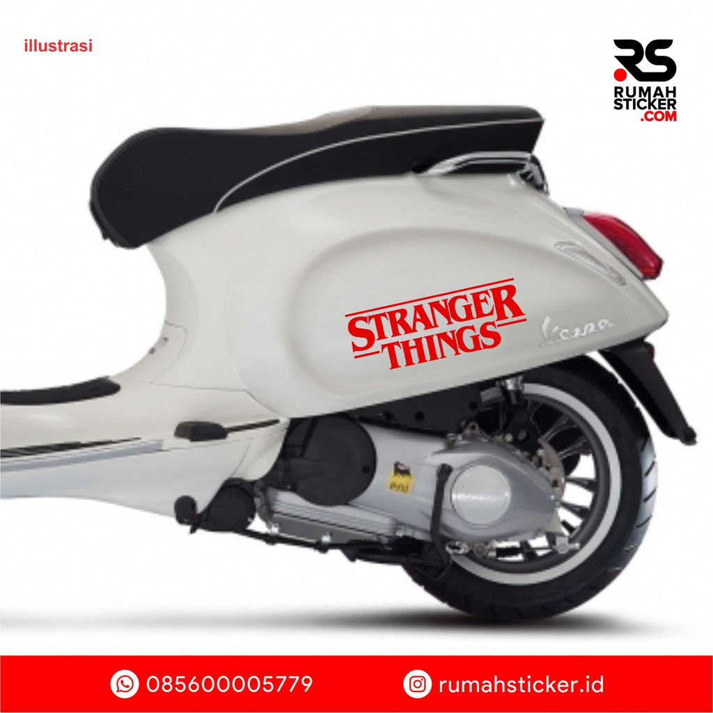 Sticker Stiker Cutting Stranger Things Universal Vespa Scoopy
