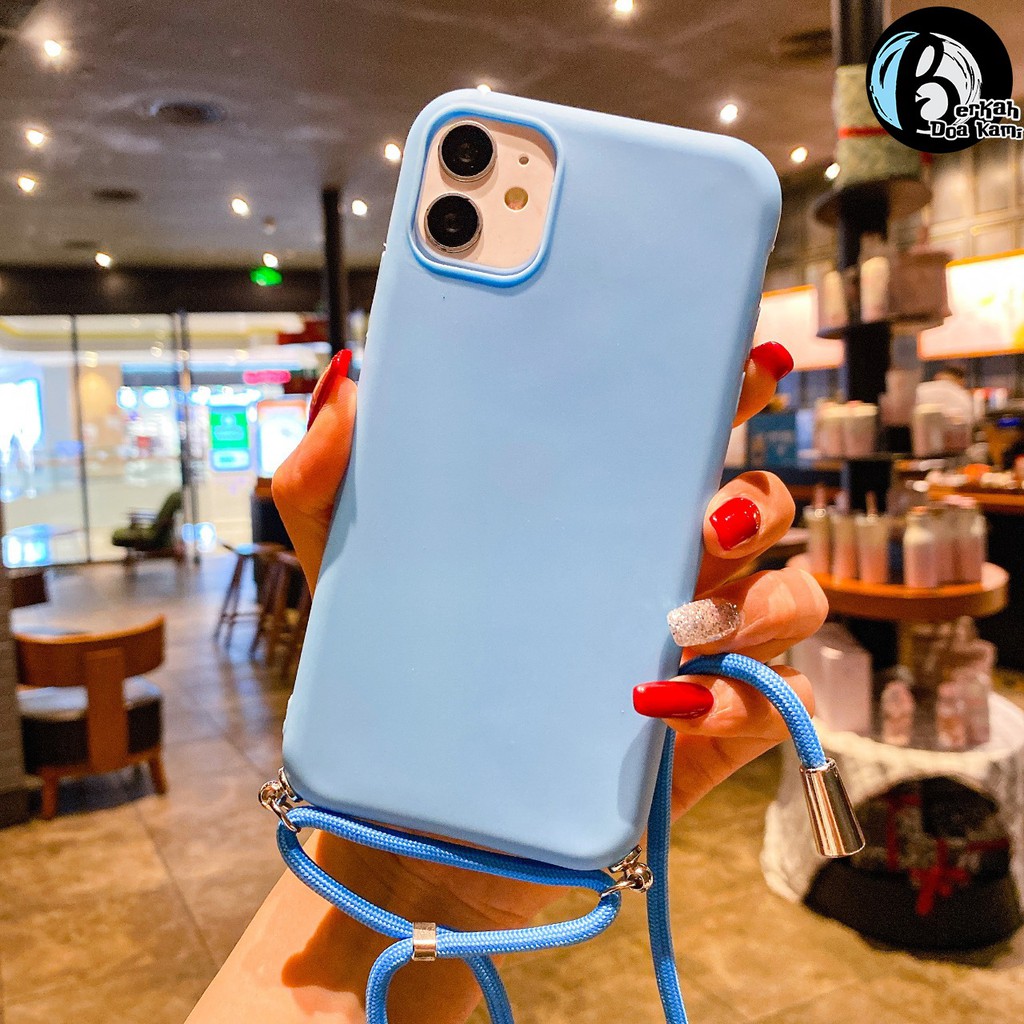 Softcase Slingcase Tali Lanyard Candy Oppo A3s A33w Neo 9 A37 9 A57 A39 A71 A83 F1S A59 BDK1450-BIRU