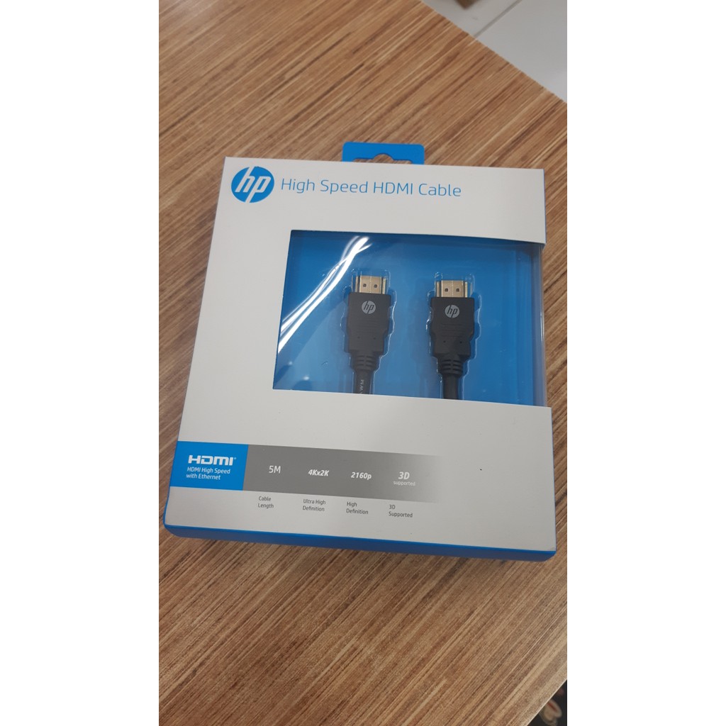 HP Original Kabel HDMI Male To HDTV Male 5M Gold 4K HDTV 5 Meter HP