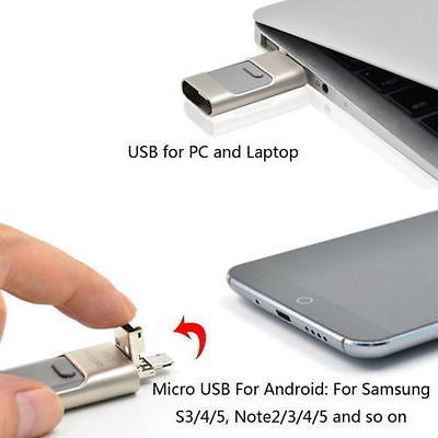 [Ready Stock]3 in 1 Memory Stick Flash Drive USB i-Flash OTG Metal untuk Android / iPhone / iPad / PC