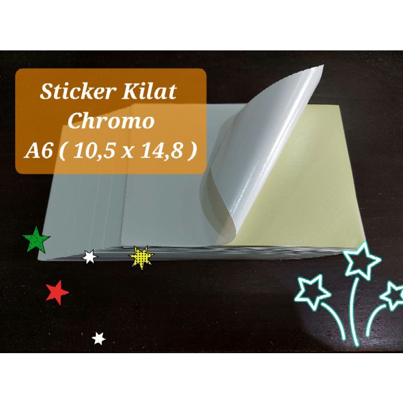 

Stiker Label A6 Chromo / Kilat / Doff / HVS ( 1 paket isi 100 lembar )