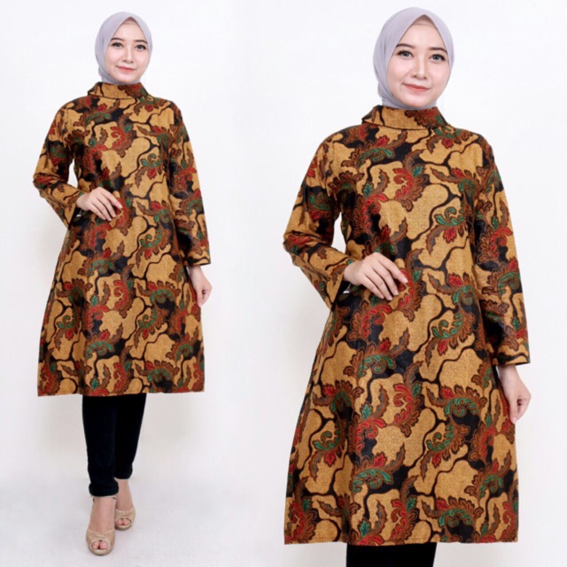 Batik Modern Wanita 2020 Model Baju Batik Kerja Atasan ...