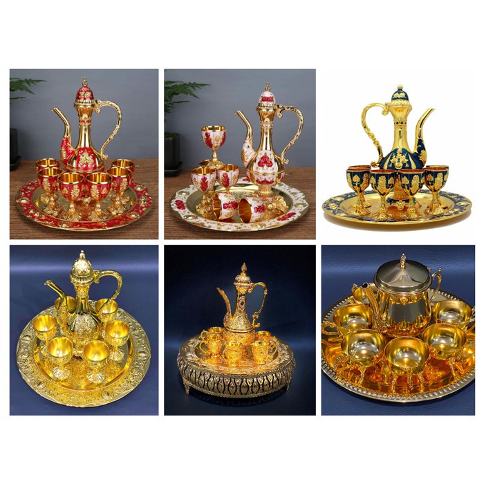 HSM Teko Arab Aladin Set 7 Gold Tinggi