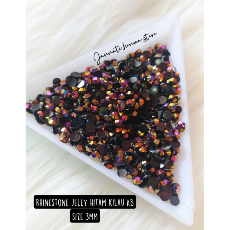RHINESTONE JELLY HENNA AKSESORIS HENNA GEMS HENNA SIZE 3MM NAIL ART