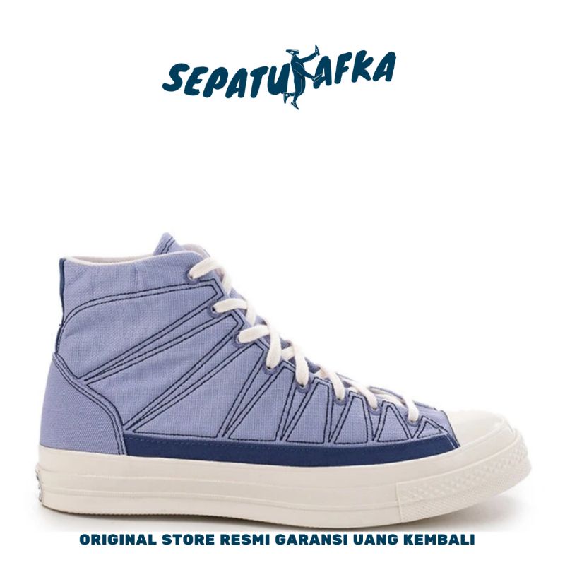 Sepatu Sneakers Pria Converse Chuck 70 High Hiking Stiched Serene Sapphire Original PT MAP