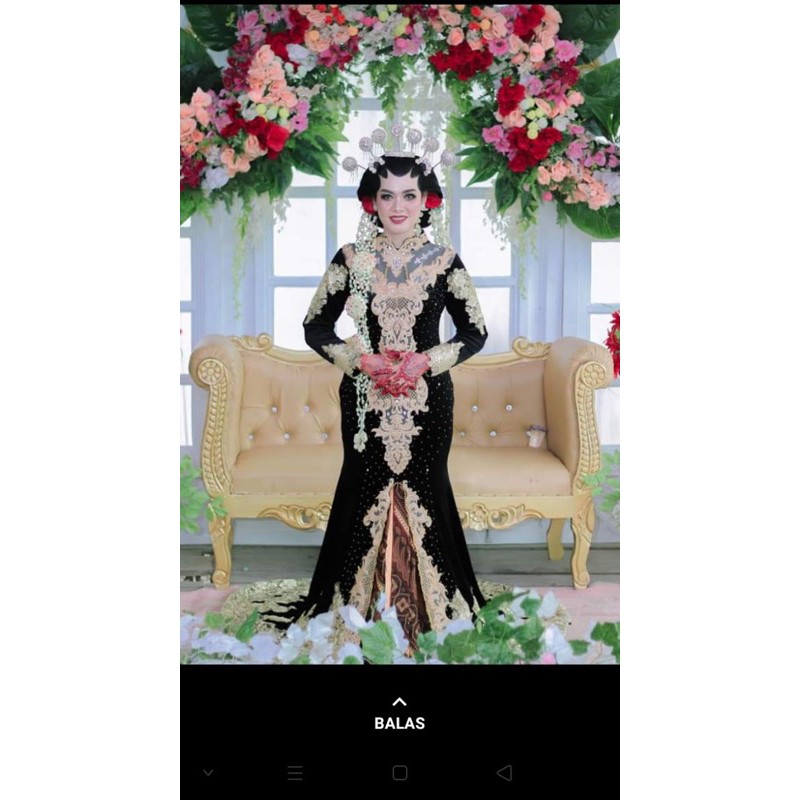 kebaya bludru sanghai ( free selop)