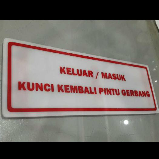 

Paling Dicari] Sign Acrylic Keluar / Masuk Pintu Gerbang Harap Ditutup Kembali