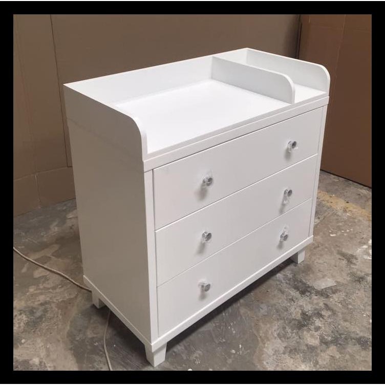 Baby Tafel / Tafel Baby / Lemari Bayi / Lemari Ganti Popok All White Produk Terbatas