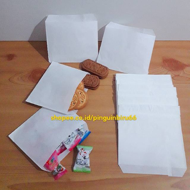

Paper bag cookies . anti minyak anti air . Tempat cookies . Gorengan etc 10 x 12 cm