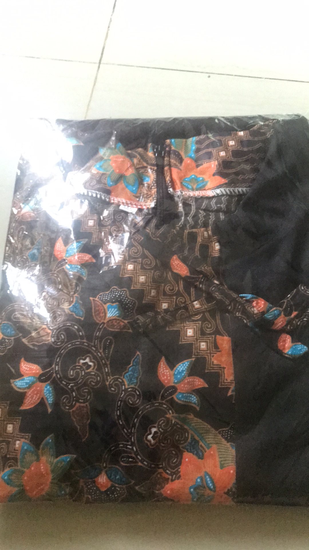 Tey-17 Batik Wanita Asj Sa Hrb026 Kenongo Kemeja Tosca Pendek
