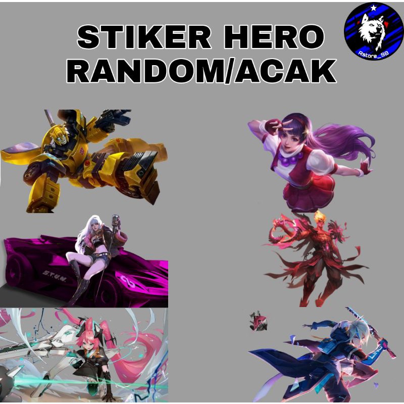 

STIKER STICKER HERO RANDOM/ACAK LAPTOP HP TUMBLER HELM MOTOR MOBIL
