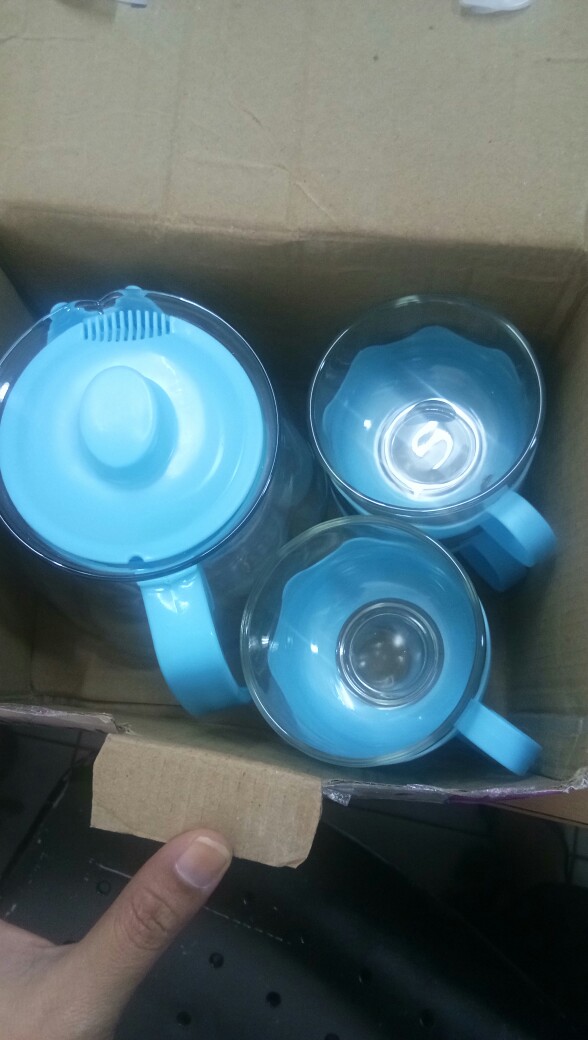 Tea Pot Set 5 In 1 /teko Set /teko Kaca/ Cangkir Kopi/ Teapot