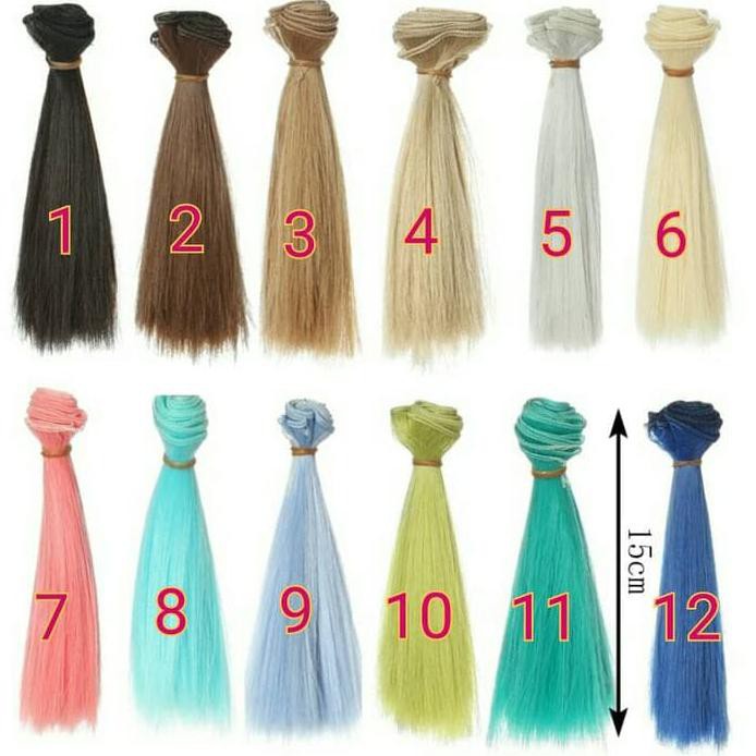 Doll Wig Rambut Palsu Rambut Boneka Bjd Blythe Rambut Sintetis Figure