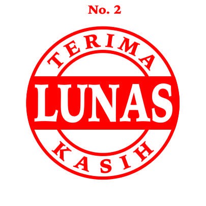 Jual Stempel Lunas (No. 2) Stempel Flash, diameter 2,5 cm + Tinta 5 ml