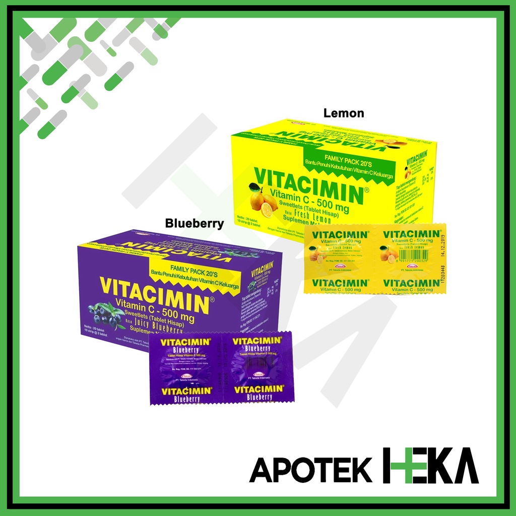 Vitacimin Takeda Vitamin C 500 mg Box isi 50x2 Tablet (SEMARANG)