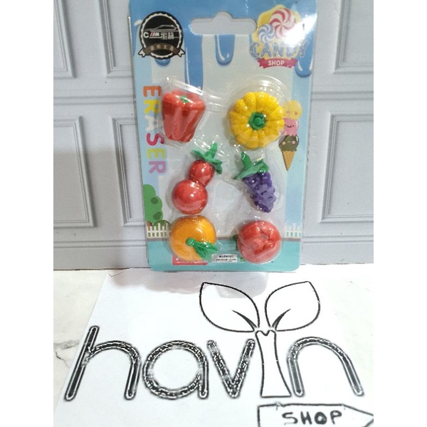 Penghapus lucu makanan kue/STIP KUE/hapusan fancy/hapusan set/stip-I