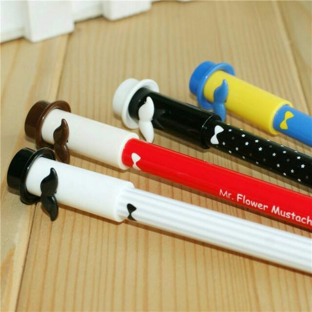 

Pulpen Gel Mr. Flower Mustache 0.5mm
