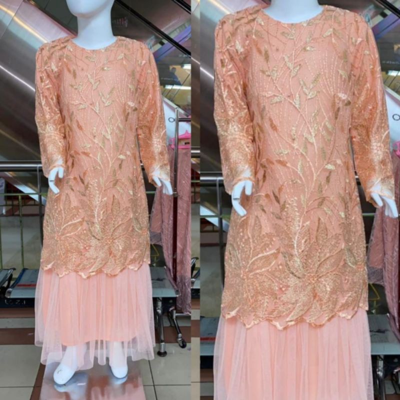 Realpict gamis tutu anak/kebaya anak/baju kurung anak