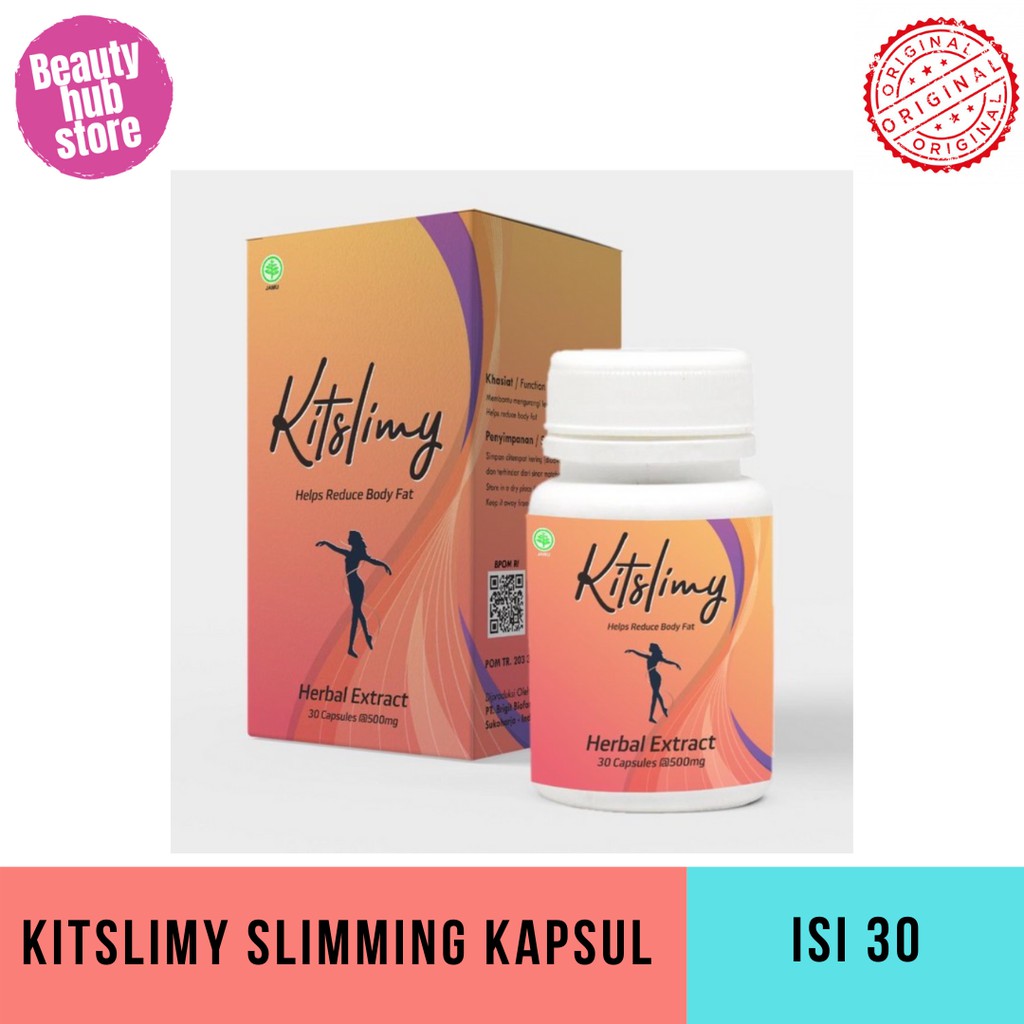 KITSLIMY SLIMMING KAPSUL ISI 30 BPOM Pil Obat Diet Kitslimy Capsule Pelangsing